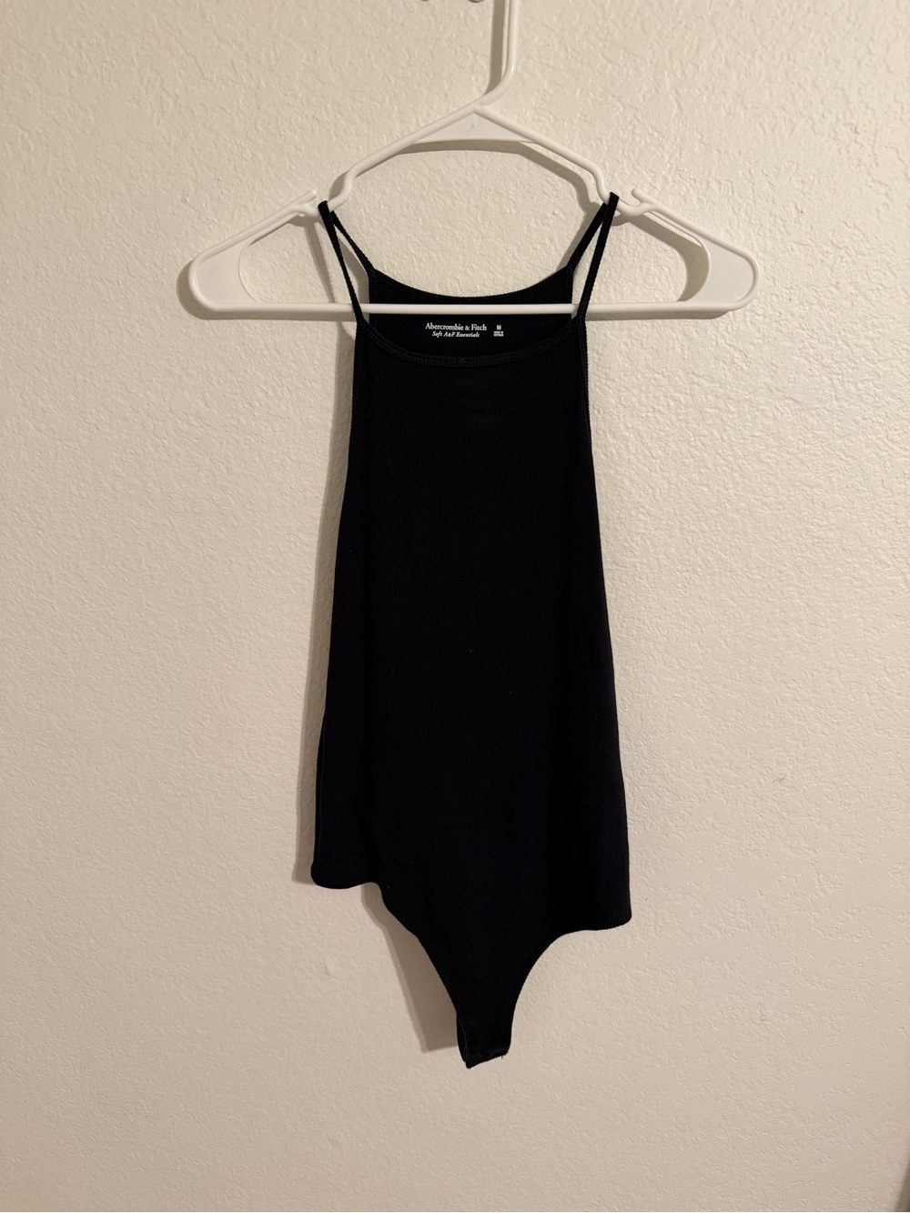 Abercrombie & Fitch Black Ribbed Bodysuit-medium